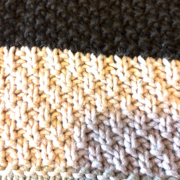 Fall earthy colors textured stripes touch of wool soft sweater made in Italy NWT - Picture 4 of 11